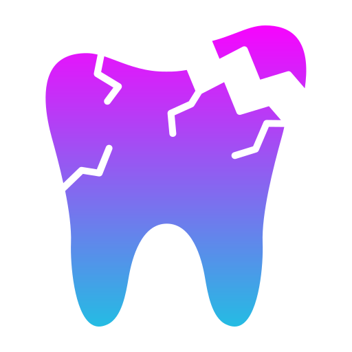 dente rotto Generic Flat Gradient icona