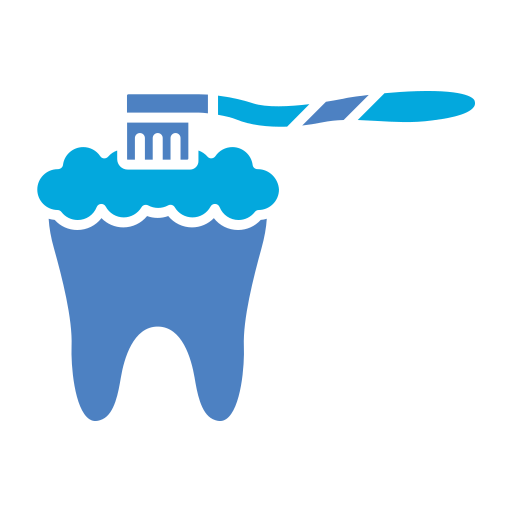 tanden poetsen Generic Blue icoon