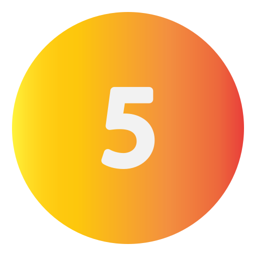 다섯 Generic Flat Gradient icon