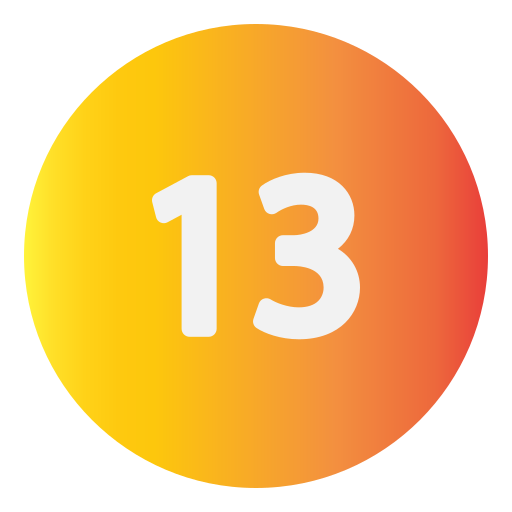 Thirteen Generic Flat Gradient icon