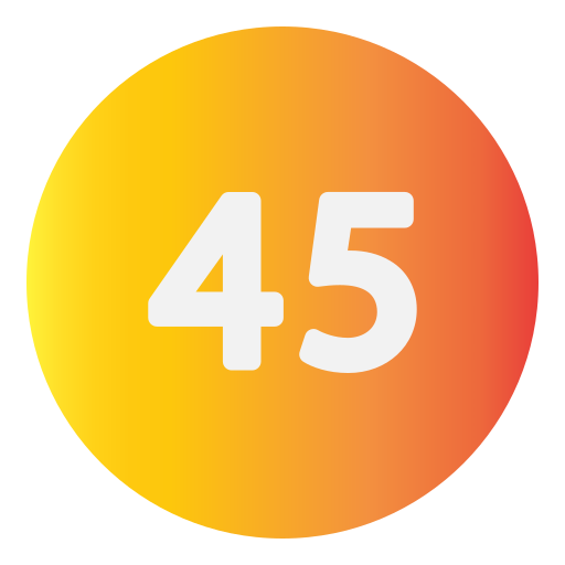 Forty five Generic Flat Gradient icon