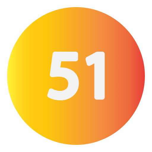 Fifty one Generic Flat Gradient icon