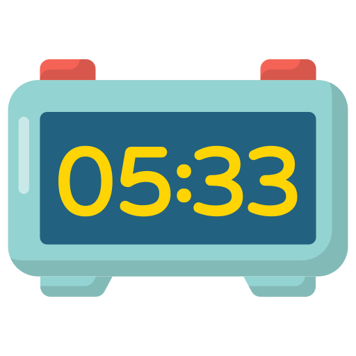 orologio digitale Generic Flat icona