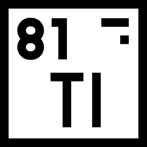 thallium Basic Straight Lineal Icône