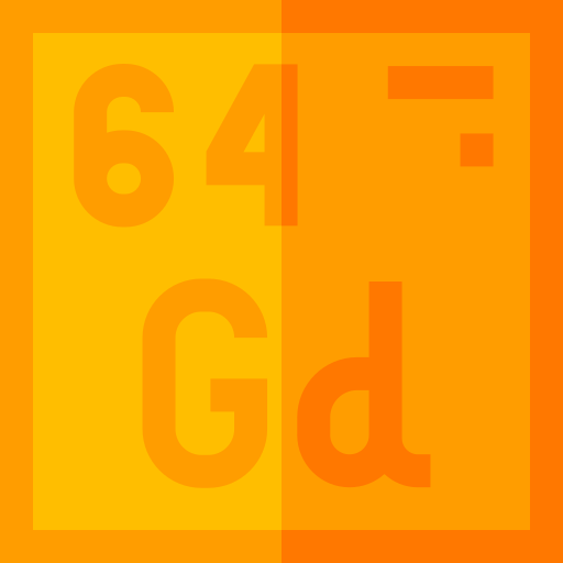 gadolinium Basic Straight Flat icoon