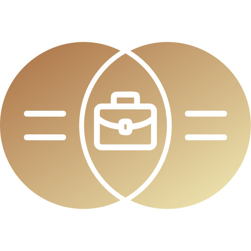 diagramma di venn Generic Flat Gradient icona