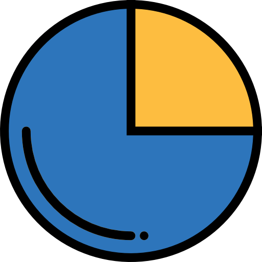 gráfico circular Smalllikeart Lineal Color icono