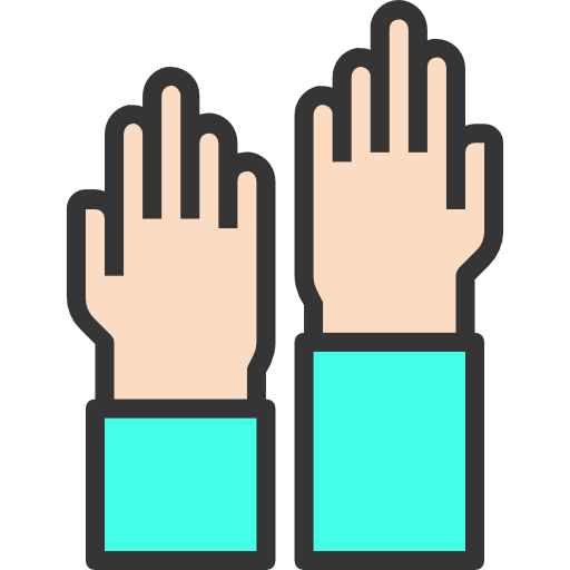 levantando la mano itim2101 Lineal Color icono