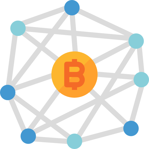 Blockchain Aphiradee (monkik) Flat icon