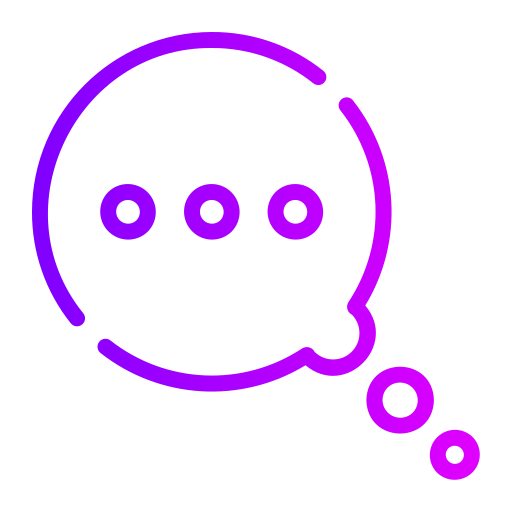 burbuja de diálogo Generic Gradient icono
