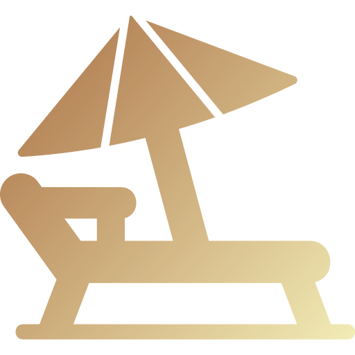 leżak Generic Flat Gradient ikona