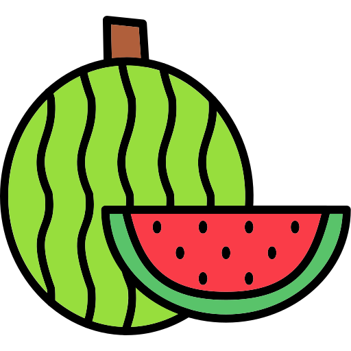 Watermelon Generic Outline Color icon