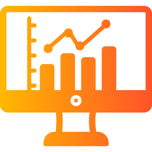 gráfico de barras Generic Flat Gradient icono