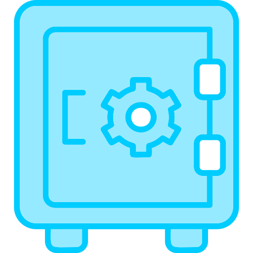 boîte de sécurité Generic Blue Icône