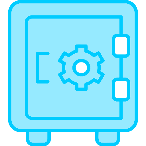 Security box Generic Blue icon