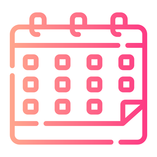 calendrier Generic Gradient Icône