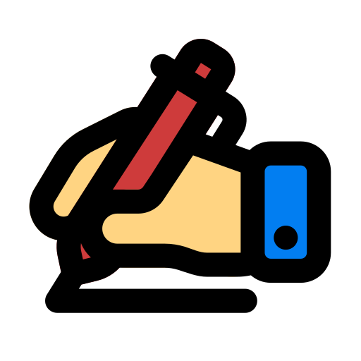 서명 Generic Outline Color icon