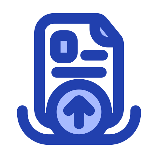 Upload file Generic Blue icon