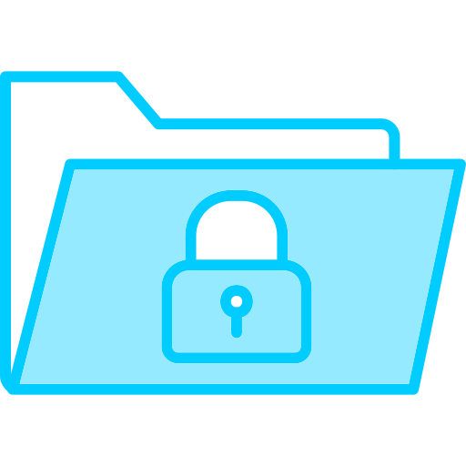 Secure data Generic Blue icon