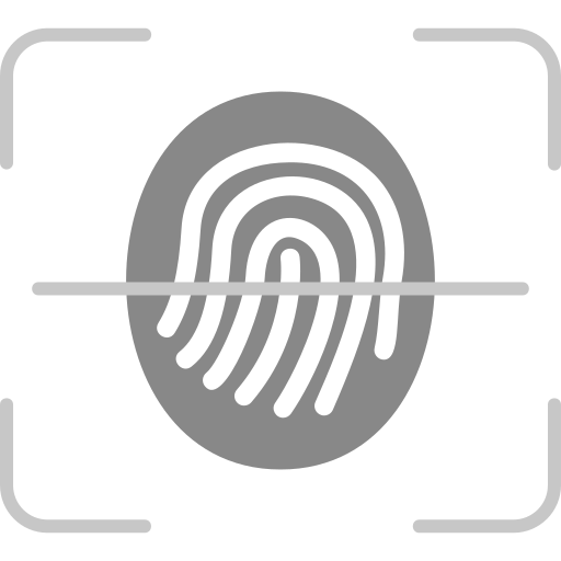 Сканирование пальцев Generic Grey иконка