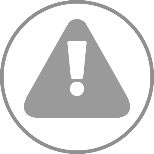 Предупреждающий символ Generic Grey иконка