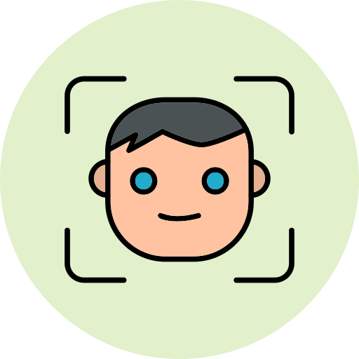 identyfikator twarzy Generic Outline Color ikona