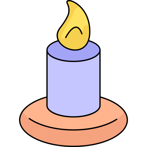 candle Generic Thin Outline Color icon