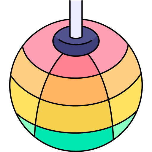 palla da discoteca Generic Thin Outline Color icona