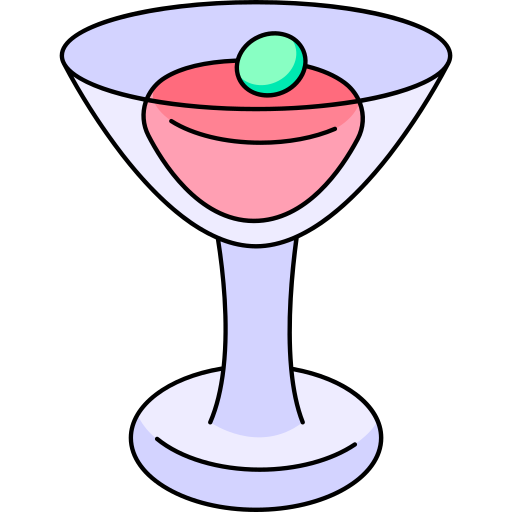 cocktail Generic Thin Outline Color Icône
