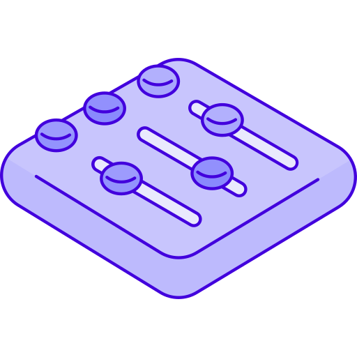 audio-mix Generic Thin Outline Color icon