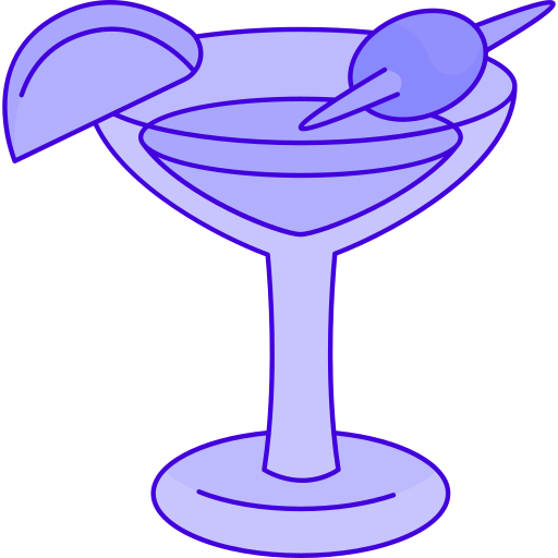 cocktail Generic Thin Outline Color icona