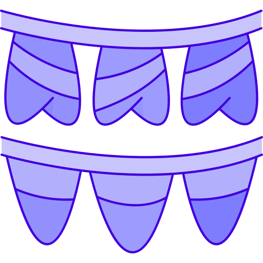 guirnalda Generic Thin Outline Color icono