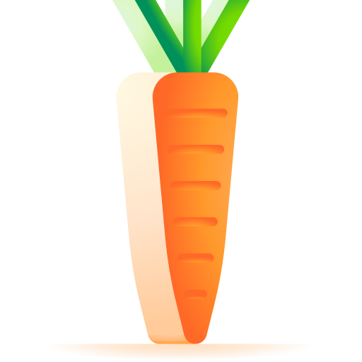 wortel 3D Toy Gradient icoon