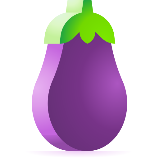 aubergine 3D Toy Gradient icon