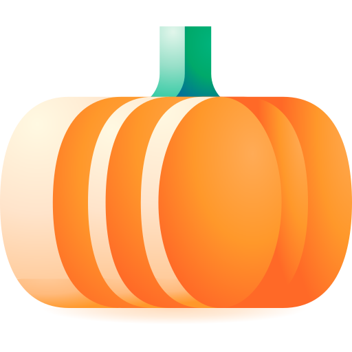 Pumpkin 3D Toy Gradient icon