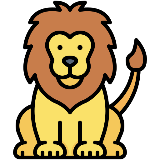 león Generic Outline Color icono