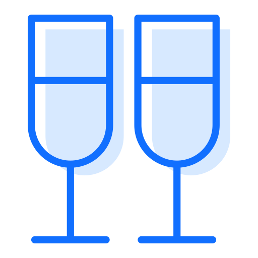 Champagne glass Generic Blue icon