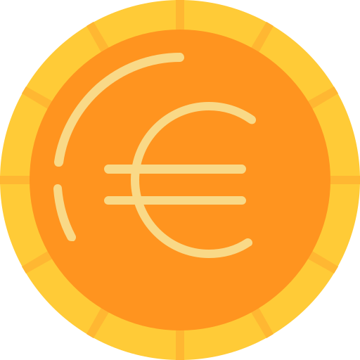 Монета евро Generic Flat иконка