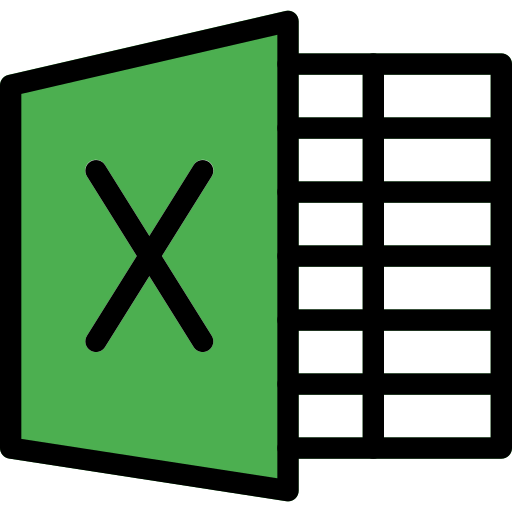 excel Pixel Perfect Lineal Color Ícone