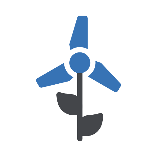 Wind Energy Generic Blue icon