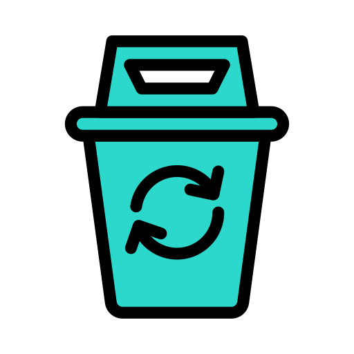 Recycle bin Vector Stall Lineal Color icon