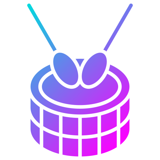 bęben Generic Flat Gradient ikona