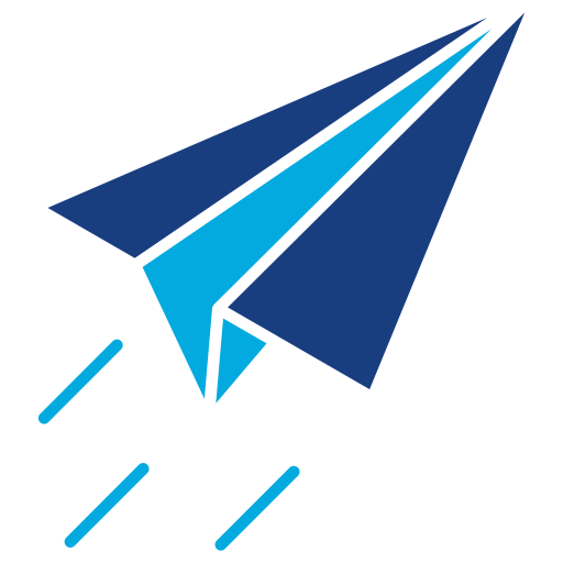 종이 비행기 Generic Blue icon