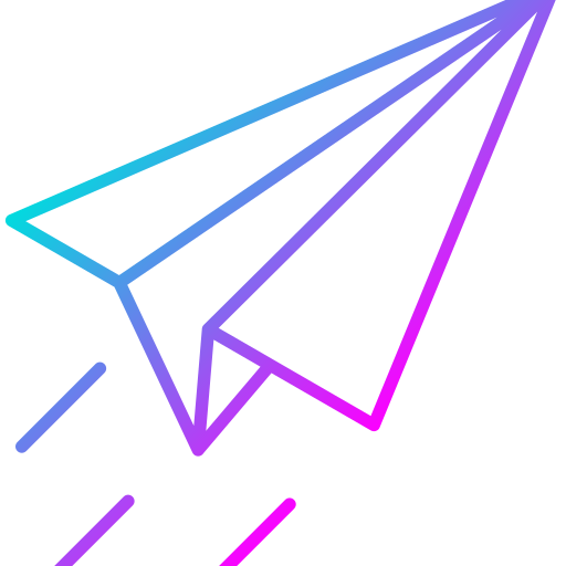 papierowy samolocik Generic Gradient ikona