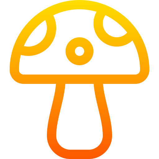 Mushroom Basic Gradient Lineal color icon