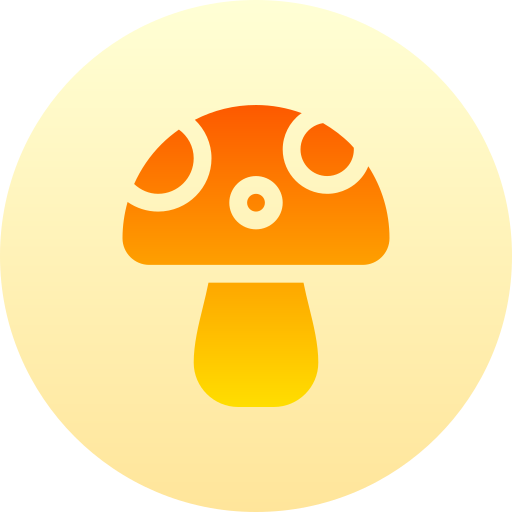 Mushroom Basic Gradient Circular icon