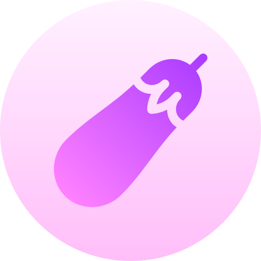 aubergine Basic Gradient Circular Icône