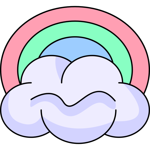 arco iris Generic Thin Outline Color icono