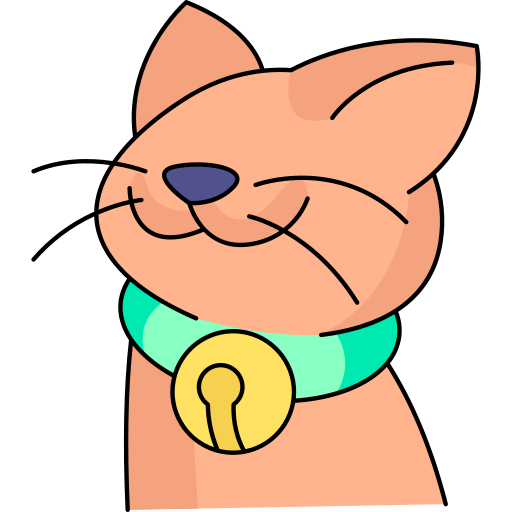 gato Generic Thin Outline Color icono