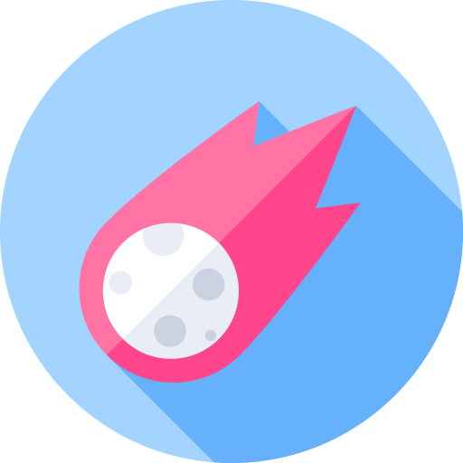 Meteor Flat Circular Flat icon